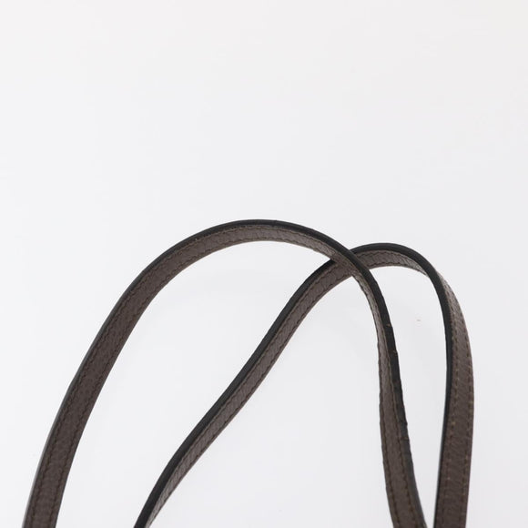 GUCCI Swing Tote Bag Leather Gray Gold 354408 Auth 148695