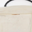 GUCCI Bamboo Shoulder Bag Leather White Silver 001 3739 Auth 148696-6