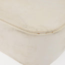 GUCCI Bamboo Shoulder Bag Leather White Silver 001 3739 Auth 148696-14
