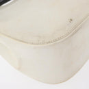 GUCCI Bamboo Shoulder Bag Leather White Silver 001 3739 Auth 148696-15