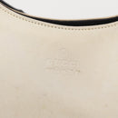 GUCCI Bamboo Shoulder Bag Leather White Silver 001 3739 Auth 148696-17
