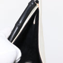 GUCCI Bamboo Shoulder Bag Leather White Silver 001 3739 Auth 148696-19