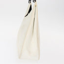 GUCCI Bamboo Shoulder Bag Leather White Silver 001 3739 Auth 148696-4