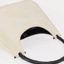 GUCCI Bamboo Shoulder Bag Leather White Silver 001 3739 Auth 148696-7