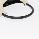 GUCCI Bamboo Shoulder Bag Leather White Silver 001 3739 Auth 148696-8