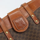 CELINE Macadam Canvas Shoulder Bag PVC Leather Brown Gold Auth 148697-17