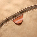 CELINE Macadam Canvas Shoulder Bag PVC Leather Brown Gold Auth 148697-18