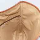 CELINE Macadam Canvas Shoulder Bag PVC Leather Brown Gold Auth 148697-19