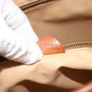 CELINE Macadam Canvas Shoulder Bag PVC Leather Brown Gold Auth 148697-12