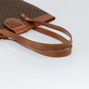 CELINE Macadam Canvas Shoulder Bag PVC Leather Brown Gold Auth 148697-7