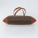 CELINE Macadam Canvas Shoulder Bag PVC Leather Brown Gold Auth 148697-5