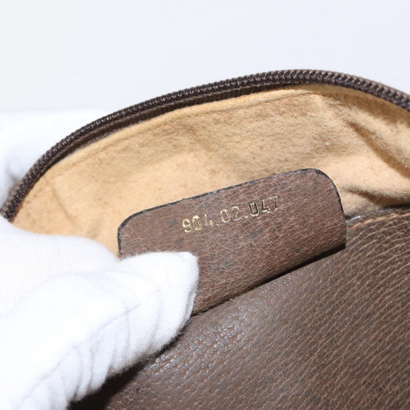 GUCCI GG Supreme Web Sherry Line Bag PVC Beige Gold 904 02 047 Auth 148699