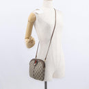 GUCCI GG Supreme Web Sherry Line Bag PVC Beige Gold 904 02 047 Auth 148699-23
