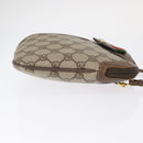 GUCCI GG Supreme Web Sherry Line Bag PVC Beige Gold 904 02 047 Auth 148699-4