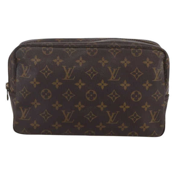 LOUIS VUITTON Monogram Trousse Toilette 28 Clutch Bag M47522 LV Auth 148709