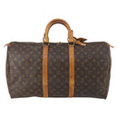 LOUIS VUITTON Monogram Keepall 50 Boston Bag M41426 LV Auth 148743-2