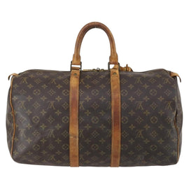 LOUIS VUITTON Monogram Keepall 45 Boston Bag M41428 LV Auth 148746A - 0