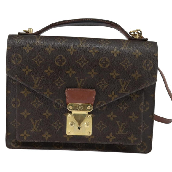 LOUIS VUITTON Monogram Monceau 28 Hand Bag M51185 LV Auth 148755