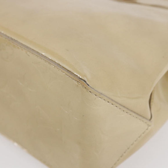 LOUIS VUITTON Monogram Vernis Reade PM Hand Bag Beige M91334 LV Auth 148756