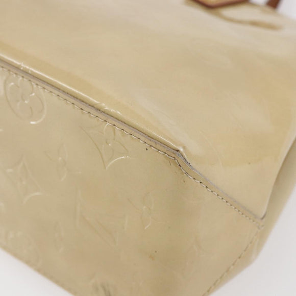 LOUIS VUITTON Monogram Vernis Reade PM Hand Bag Beige M91334 LV Auth 148756