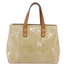 LOUIS VUITTON Monogram Vernis Reade PM Hand Bag Beige M91334 LV Auth 148756-2