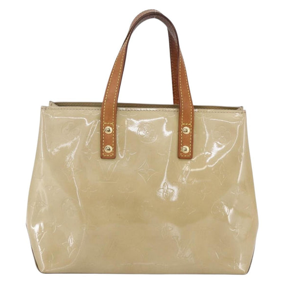 LOUIS VUITTON Monogram Vernis Reade PM Hand Bag Beige M91334 LV Auth 148756