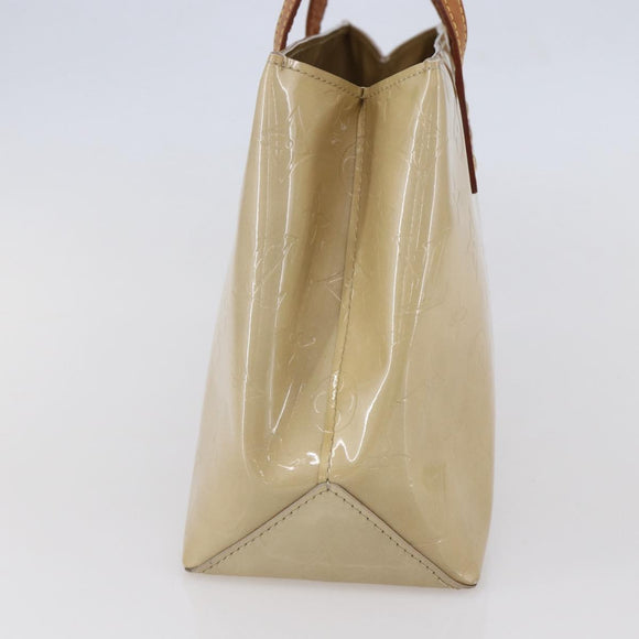 LOUIS VUITTON Monogram Vernis Reade PM Hand Bag Beige M91334 LV Auth 148756