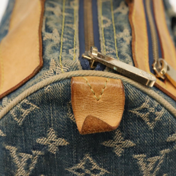 LOUIS VUITTON Monogram Denim Neo Speedy Hand Bag Blue M95019 LV Auth 148758