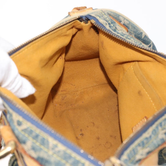 LOUIS VUITTON Monogram Denim Neo Speedy Hand Bag Blue M95019 LV Auth 148758