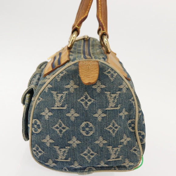 LOUIS VUITTON Monogram Denim Neo Speedy Hand Bag Blue M95019 LV Auth 148758
