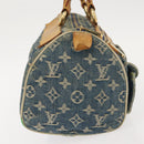 LOUIS VUITTON Monogram Denim Neo Speedy Hand Bag Blue M95019 LV Auth 148758-4