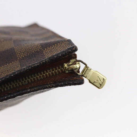 LOUIS VUITTON Damier Ebene Poche Toilette 26 Pouch N47543 LV Auth 148766