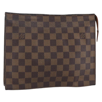LOUIS VUITTON Damier Ebene Poche Toilette 26 Pouch N47543 LV Auth 148766
