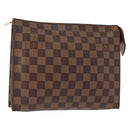LOUIS VUITTON Damier Ebene Poche Toilette 26 Pouch N47543 LV Auth 148767-1