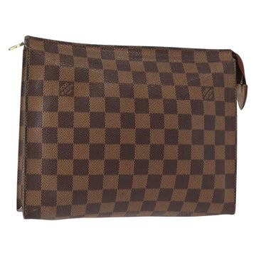LOUIS VUITTON Damier Ebene Poche Toilette 26 Pouch N47543 LV Auth 148767