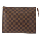 LOUIS VUITTON Damier Ebene Poche Toilette 26 Pouch N47543 LV Auth 148767-13