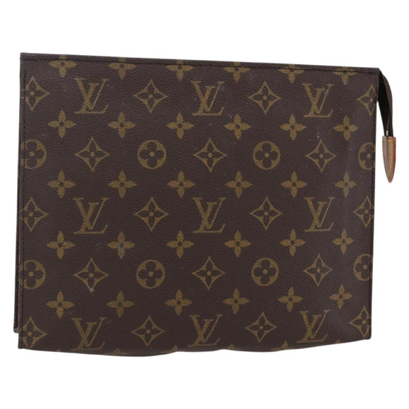 LOUIS VUITTON Monogram Poche Toilette 26 Pouch M47542 LV Auth 148769