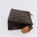LOUIS VUITTON Monogram Poche Toilette 15 Pouch M47546 LV Auth 148774-4