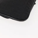 FENDI Zucchino Canvas Pouch Black Silver Auth 148781V-15