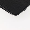 FENDI Zucchino Canvas Pouch Black Silver Auth 148781V-16