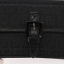 FENDI Zucchino Canvas Pouch Black Silver Auth 148781V-8