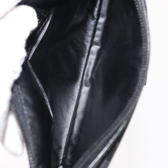 FENDI Zucchino Canvas Pouch Black Silver Auth 148781V