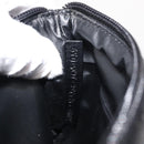 FENDI Zucchino Canvas Pouch Black Silver Auth 148781V-12