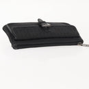 FENDI Zucchino Canvas Pouch Black Silver Auth 148781V-5
