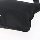 PRADA Shoulder Bag Nylon Black Silver Auth 148790-8