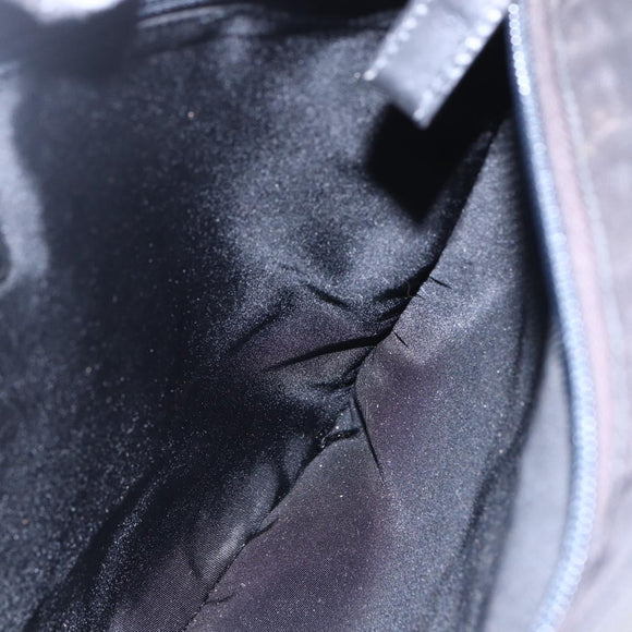 PRADA Shoulder Bag Nylon Black Silver Auth 148790