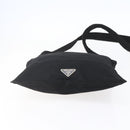 PRADA Shoulder Bag Nylon Black Silver Auth 148790-5