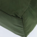 PRADA Shoulder Bag Nylon Khaki Silver Auth 148791-13