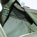 PRADA Shoulder Bag Nylon Khaki Silver Auth 148791-16