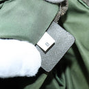 PRADA Shoulder Bag Nylon Khaki Silver Auth 148791-19